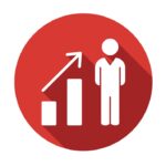 Business And Strategy Icons With Long Shadow