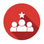 Corporate Development Icons With Long Shadow