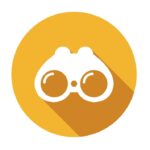 Business And Strategy Icons With Long Shadow
