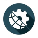 Corporate Development Icons With Long Shadow