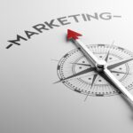 Metal Compass Concept with red needle