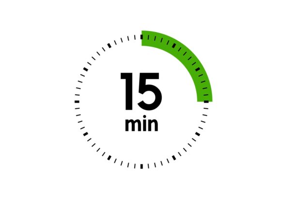 15 minutes,concept of time,timer,clock illustration,vector.