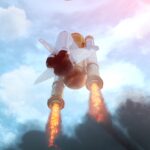 Space Shuttle Launch. 3D illustration