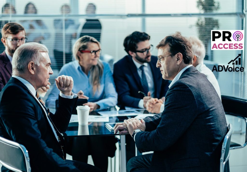 business colleagues discussing serious issues at an office meeting