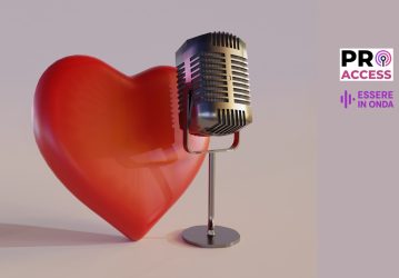 bidirectional microphone with red heart shape