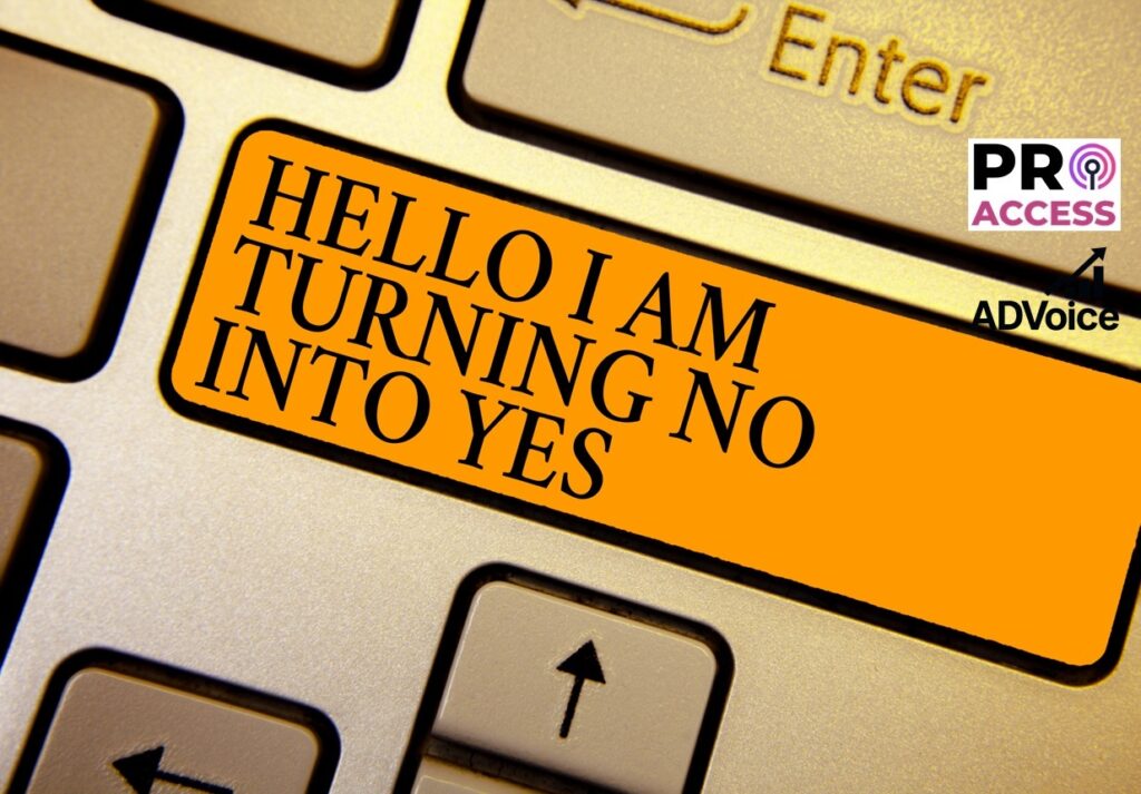 Text sign showing Hello I Am Turning No Into Yes. Conceptual photo Persuasive Changing negative into positive Keyboard orange key Intention create computer computing reflection document.