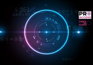 Blue Pink Digital Technology with grid