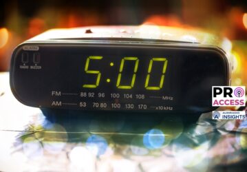 Black digital alarm radio clock.Alarm radio clock indicating time to wake up.Digital clock closeup displaying 5:00 o'clock.