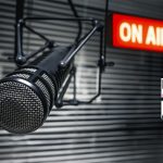 Professional microphone and on air sign